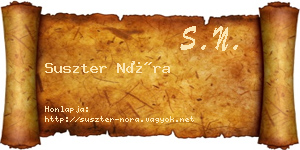 Suszter Nóra névjegykártya